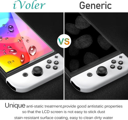 ivoler 4-Pack Screen Protector Tempered Glass for Nintendo Switch 2 Model 2025 with [Alignment Frame] Accessories Transparent HD Clear Anti-Scratch Screen Protector for Nintendo Switch 2, 7.9-Inch