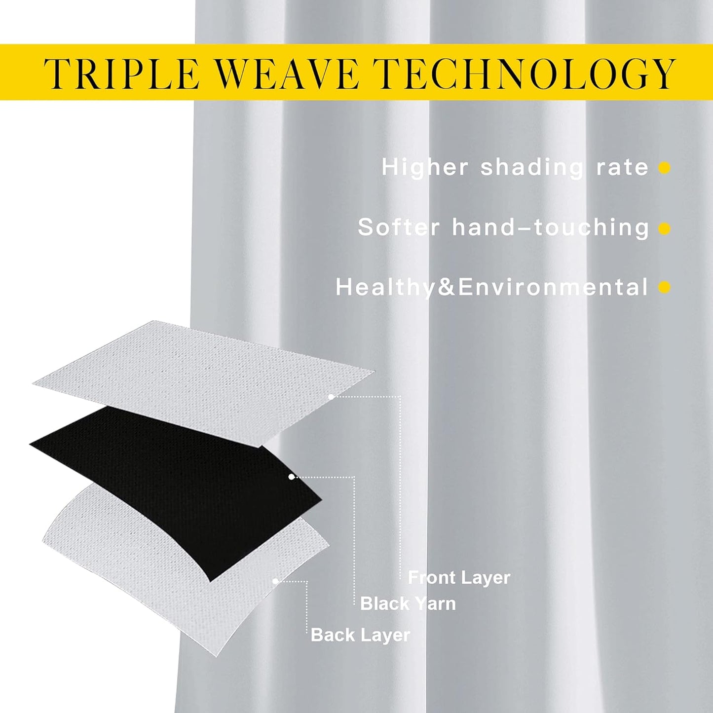 NICETOWN Blackout Curtains 2 Panels for Bedroom- Thermal Insulated Grommet Blackout Curtains 63 Inches Long for Living Room/Kitchen Rideaux occultants (2 Panels, W42 x L63 -Inch,Grey)