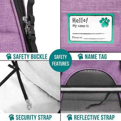 Premium Airline Approved Soft-Sided Pet Travel Carrier by PetAmi | Ventilated, Comfortable Design with Safety Features | Perfect For Plane or Car | Ideal for Small to Medium Sized Cats, Dogs, and Pets