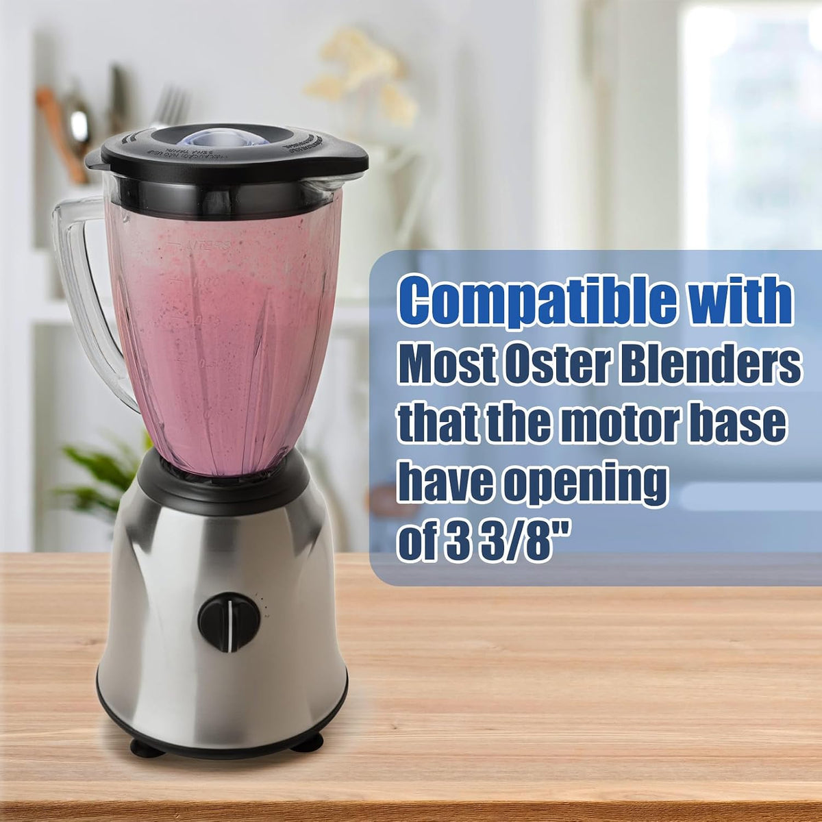 6 Cup Blender Glass Jar Replacement Parts with Blade & Lid for Oster Osterizer NOT fit Pro Master or Versa Models