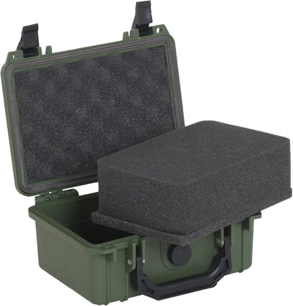 MEIJIA Portable All Weather Waterproof Protective Hard Case,Camera Case with Customizable Fit Foam, Fit use of Drones, Cameras, Equipments, 8.12"x6.56"x3.56" (Black)