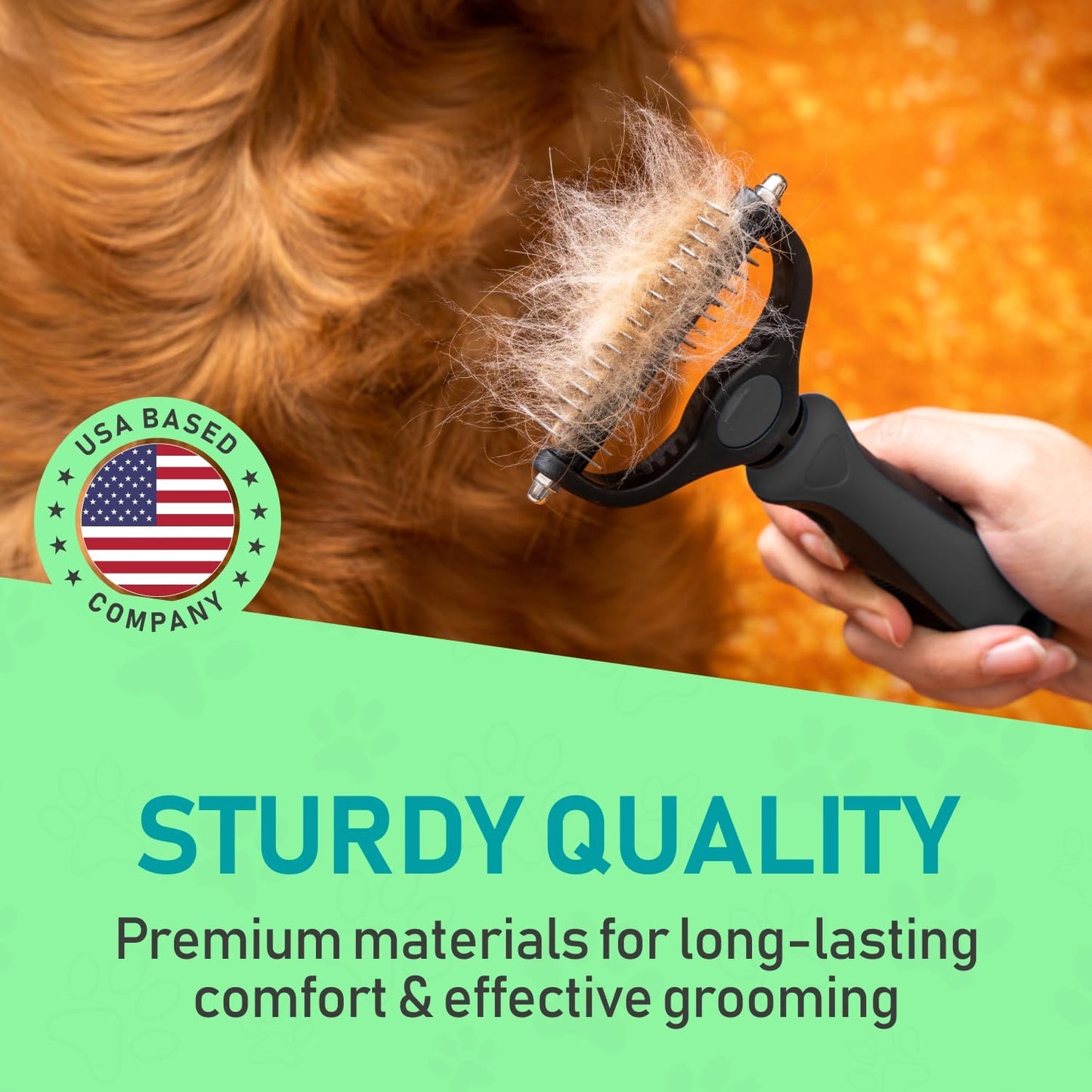 Maxpower Planet Pet Grooming Brush - Double Sided Shedding, Dematting - Undercoat Rake for Dogs - Dog Grooming Brush - Deshedding Brush for Dogs - Dog Brush, Cat Brush, Reduce Shedding by 95%, Black