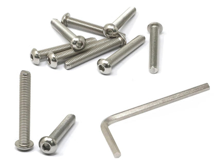iexcell 50 Pcs M6 x 20mm Thread Pitch 1 mm Stainless Steel 304 Hex Socket Button Head Cap Screws Bolts Kit