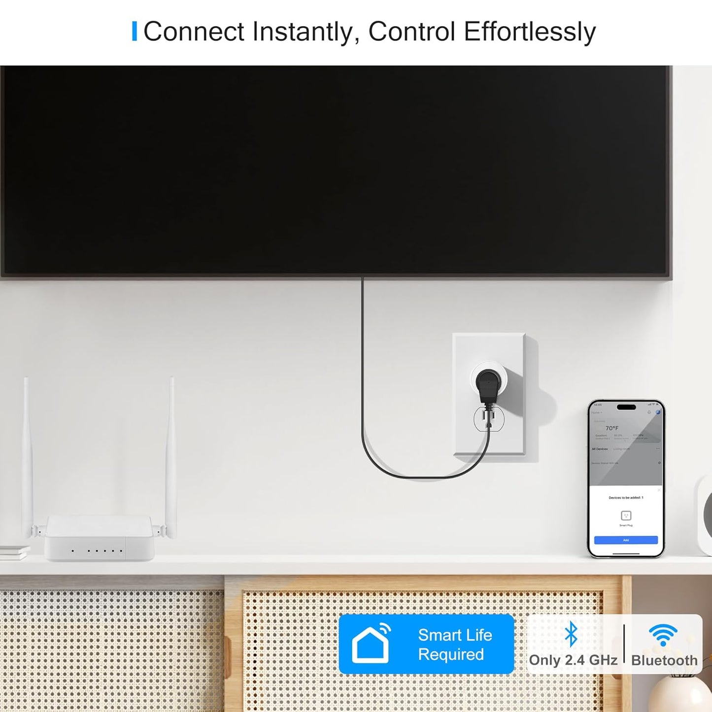 EIGHTREE Smart Plug Alexa, Smart Outlet, Works with Alexa, Google Home and SmartThings, WiFi Smart Plugs with APP Remote Control and Timer Function, 2.4GHz Wi-Fi Only, Prise Intelligente, 4Packs