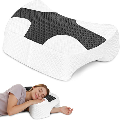 Side Sleeper Pillow with Arm Hole, Shoulder Relief System, Newly Upgrade Arm Pillow for Neck and Shoulder Pain, Premium Memory Foam, Suitable for Side, Back and Stomach Sleepers - Grey