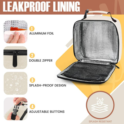 Lunch Bag for Men/Women, Reusable Lunch Box for Adult, Small Insulated Lunch Box, Lunch Tote Bag for Office, Work, Picnic