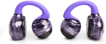 JBL Soundgear Clips - True Wireless Open-Ear Headphones, Dynamic Sound with Bass Boost, All-Day Comfort, 4-mic Crisp, Clear Calls 2.0 with AI-Trained Algorithm, IP54 Water and Dust Resistant (Purple)