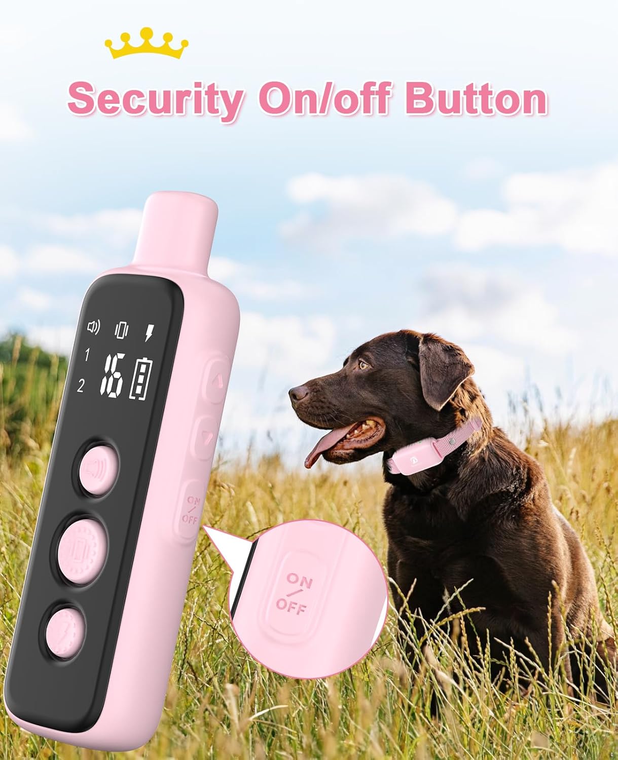 Bousnic Shock Collar for Dogs - Waterproof Rechargeable Dog Electric Training Collar with Remote for Small Medium Large Dogs with Beep, Vibration, Safe Shock Modes (8-120 Lbs) (Green)