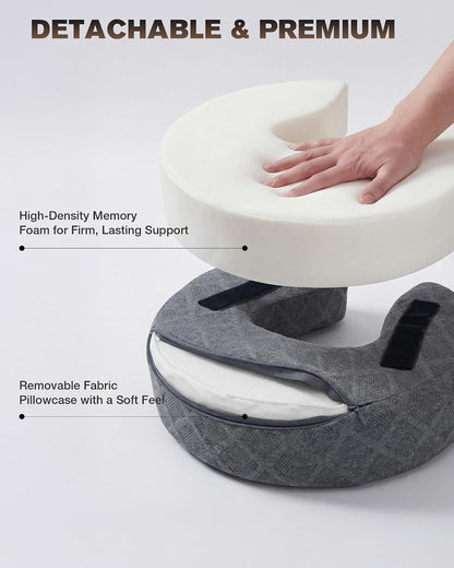 Massage Headrest for Bed, Massage Face Cradle for Bed, Adjustable 18" Height Bed Massage Head Holder, for Home Salon Spa Massage Table, Comfortable Face Down Pillow After Eye Surgery