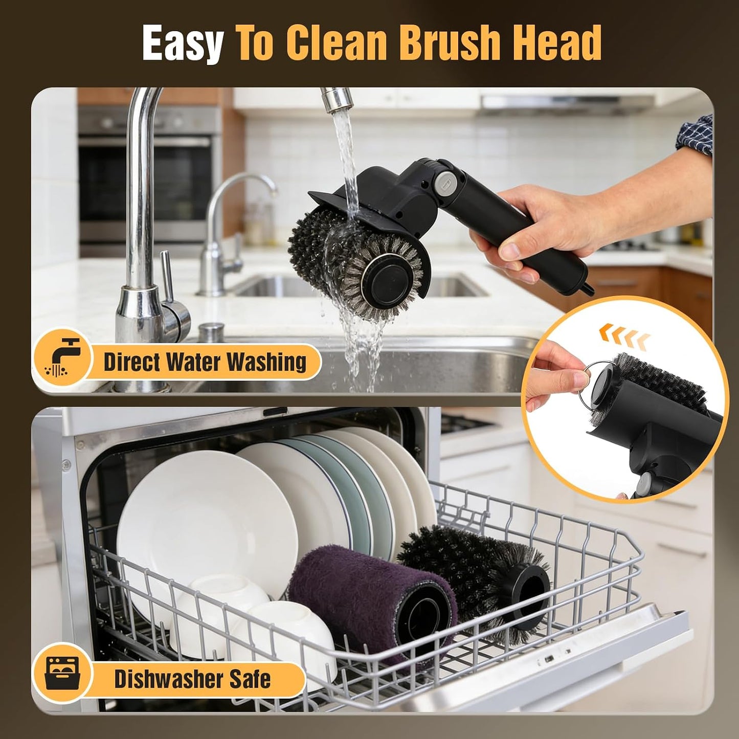 Electric Grill Brush for Outdoor, 3-in-1 Cordless Rotary Grill Brush | 3 Adjustable Speeds & Angles, 3 Replaceable Heads, 150-Minutes Long Runtime Grill Cleaning Brush for BBQ Grates