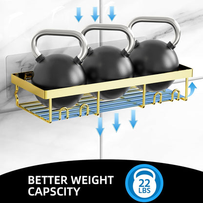 MOFOROCO 3-Pack Shower Caddy Basket Shelf with Soap Holder, No Drilling Traceless Adhesive Shower Wall Shelves, Rustproof Black Bathroom Shower Storage Organizer…