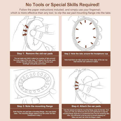 Replacement Ear Pads Earpads for Bose QuietComfort QC 2 15 25 35 Ear Cushion for QC2 QC15 QC25 QC35 SoundLink SoundTrue Around-Ear II AE2 (Black)