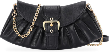 VX VONXURY Clutch Purse for Women Elegant Pleated Evening Bag with Chain Strap for Wedding Party Dating - PuriLite