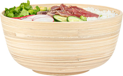 Restaurantware-Bambuddha 15 Ounce Small Salad Bowl, 1 Heavy-Duty Round Salad Bowl - Sustainable, Reusable, Black Bamboo Serving Dish, for Serving Salads, Fruits, and Appetizers