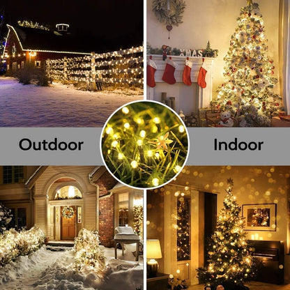 Solar String Lights Outdoor, 72ft 200 LED Solar Fairy Lights with 8 Modes, Waterproof Outdoor String Lights for Outside, Patio, Garden, Party, Backyard, Christmas, Holiday Decorations (Warm White)
