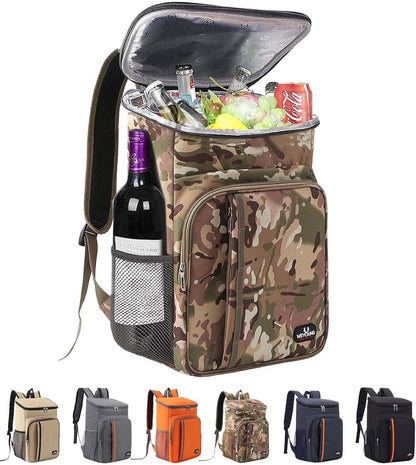 Bagtopia Camping Cooler Backpack 25 Cans, Leak Proof Insulated Thermal Bag, Beach Travel Picnic Lunch Backpack for Men Women