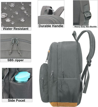 KEOFID classic carry-on travel backpack for men and women, Anti theft laptop backpack with USB charging port, large backpack for college(dark black）