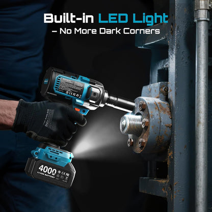 Seesii Cordless Impact Wrench 1600N.m, Brushless Motor Impact Driver