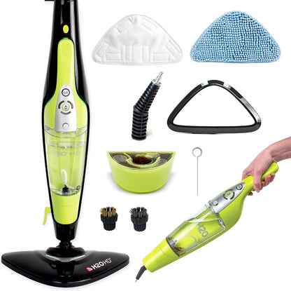 H2O MOP X5 Steam Mop and Handheld Steam Cleaner For Cleaning Hardwood and Kitchen Tile Floors, Grout Cleaner, Upholstery Cleaner and Carpets