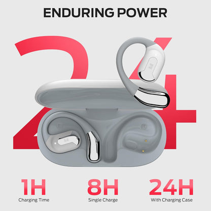 Monster Open Ear AC317 Headphones, Bluetooth 5.4 Wireless Headphones with Stereo Sound, 24H Playback, Crystal Clear Calls, Type-C Charging, Touch Control, Sweat Resistant Open Ear Wireless Earbuds