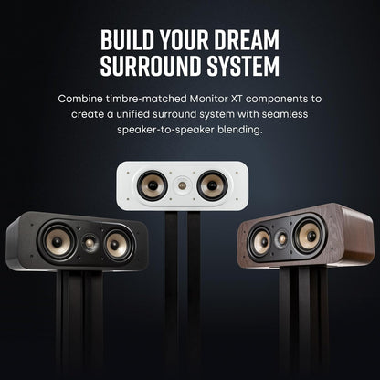 Polk Signature Elite ES35 Slim Center Channel Speaker - Hi-Res Audio Certified, Dolby Atmos & DTS:X Compatible, 1" Tweeter & (6) 3" Woofers, Dual Power Port for Effortless Bass, Stunning Black