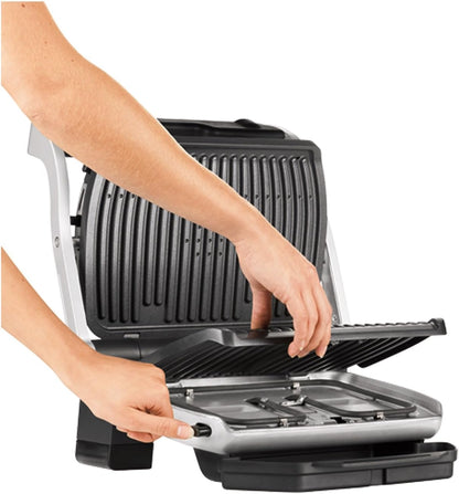 T-fal Optigrill, Electric Indoor Grill, 6 Auto Cooking Modes, Smart Sensor Techology, Nonstick removable plates, Stainless Steel Exterior, Panini Press, Precision Grilling
