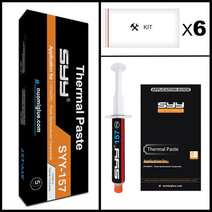 Thermal Paste, SYY 4G with Toolkit CPU Paste Thermal Compound Paste Heatsink for IC/Processor/CPU/All Coolers, Carbon Based High Performance, Thermal Interface Material