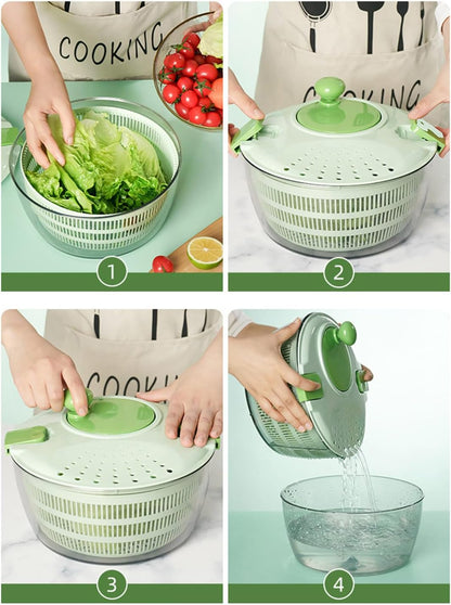 Salad Spinners Lettuces Dryer with Drain Lettuces Spinners for Vegetable Multi-Functional Kitchen Helper Fruit Washing