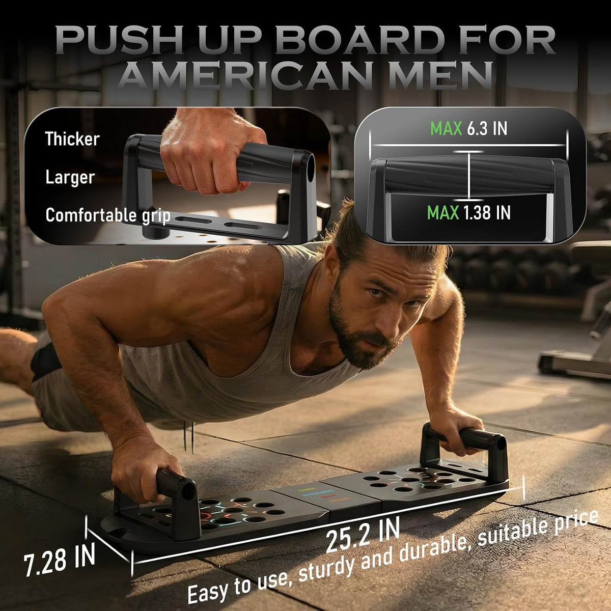 JLoibao Push Up Board Fitness, Workout Home Gym Equipment, 20 in 1 Exercise Pushup Bar Handles for Floor, Strength Training Equipment for Men