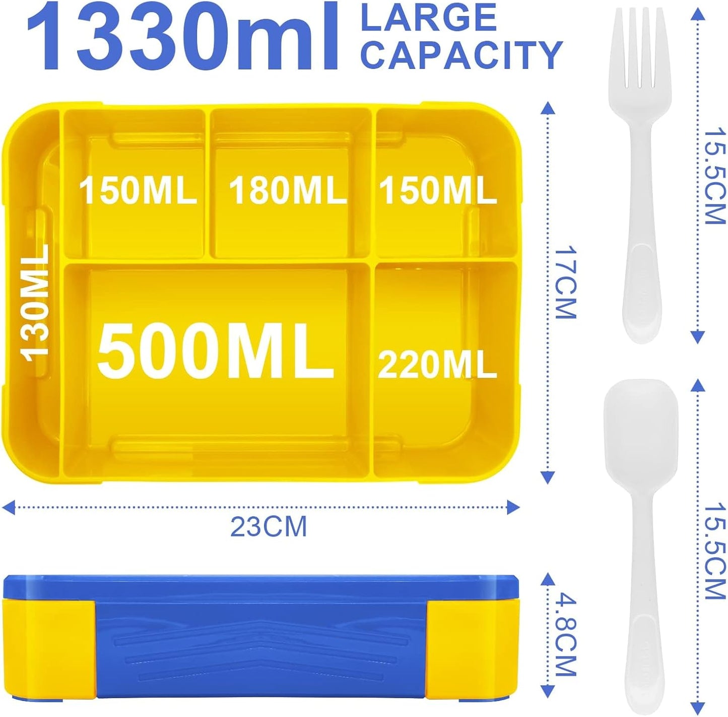 Hap Tim Bento Box Lunch Box for Kids (CA1265-BL)