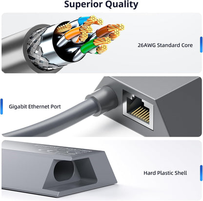 Starlink Ethernet Adapter Gen 2 (1pc Plug-and-Play), Starlink v2 ethernet Wired Extenders,Star Link External Network Connector