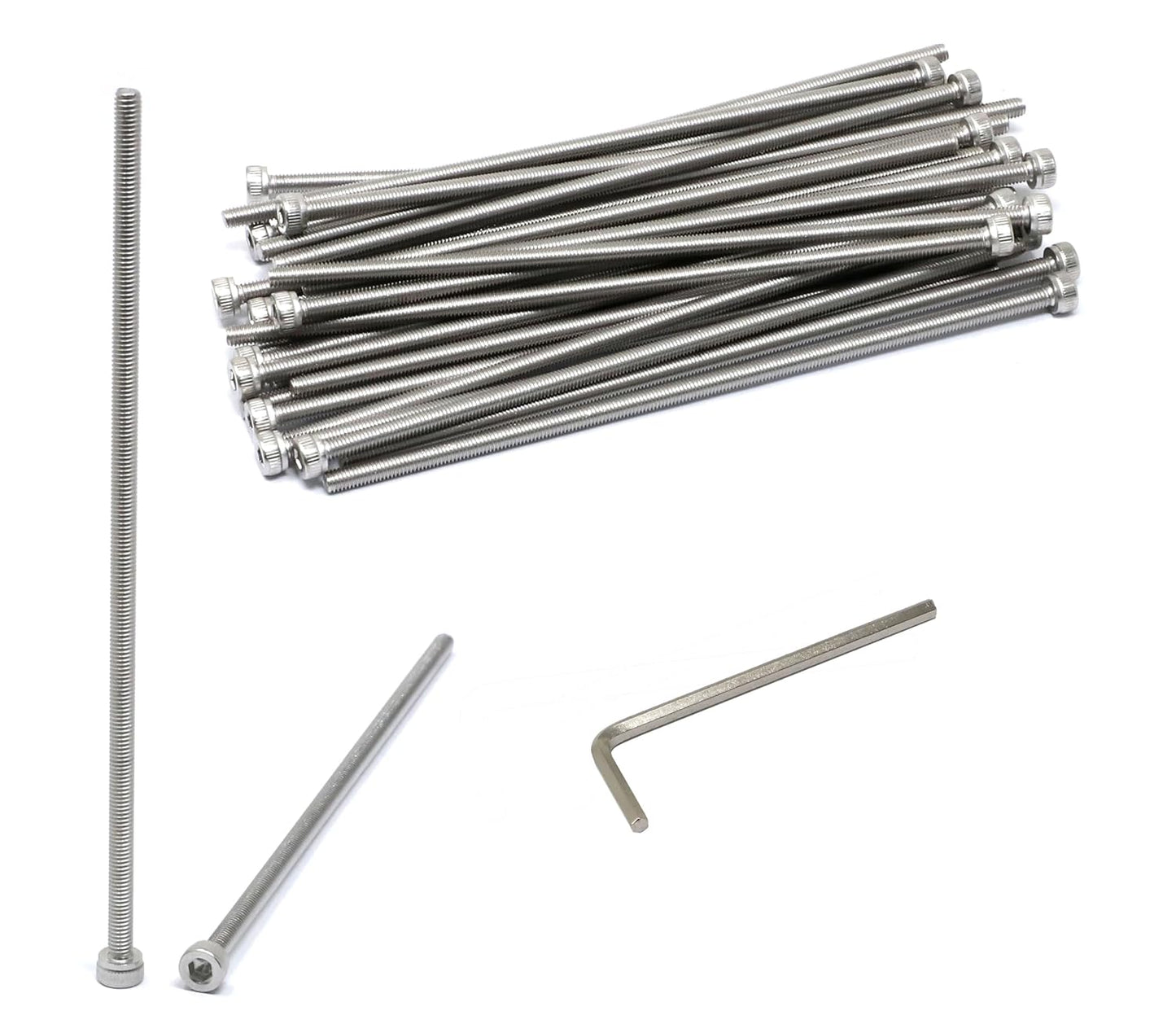iexcell 25 Pcs M6 x 20mm Thread Pitch 1 mm Stainless Steel 304 Hex Socket Head Cap Screws Bolts Kit