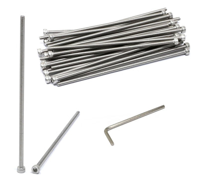 iexcell 25 Pcs M6 x 20mm Thread Pitch 1 mm Stainless Steel 304 Hex Socket Head Cap Screws Bolts Kit