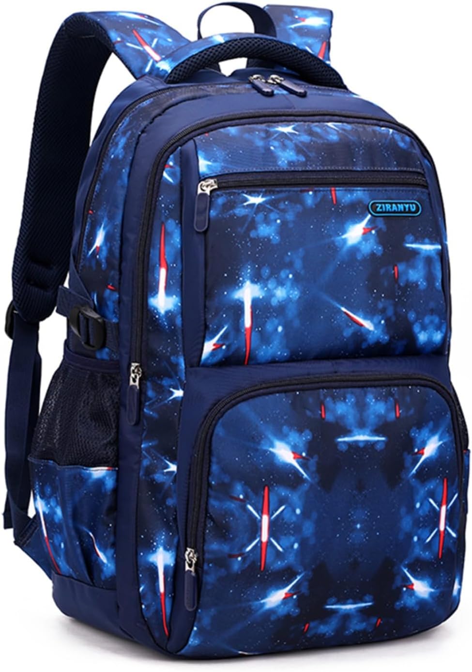 Boys Backpacks Primary Junior High School Bag Kids Bookbag with Lunch Bag 3 in 1 Casual Daypack Set Space Galaxy Durable Knapsack