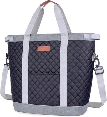 INSMEER Extra Large Tote Cooler Bags - 45 Cans/35L, Collapsible Soft Side Cooler with Shoulder Strap, Leakproof/Waterproof/Insulated/Reusable Grocery Bag for Beach, Camping, Travel, Grocery Shopping