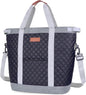 INSMEER Extra Large Tote Cooler Bags - 45 Cans/35L, Collapsible Soft Side Cooler with Shoulder Strap, Leakproof/Waterproof/Insulated/Reusable Grocery Bag for Beach, Camping, Travel, Grocery Shopping