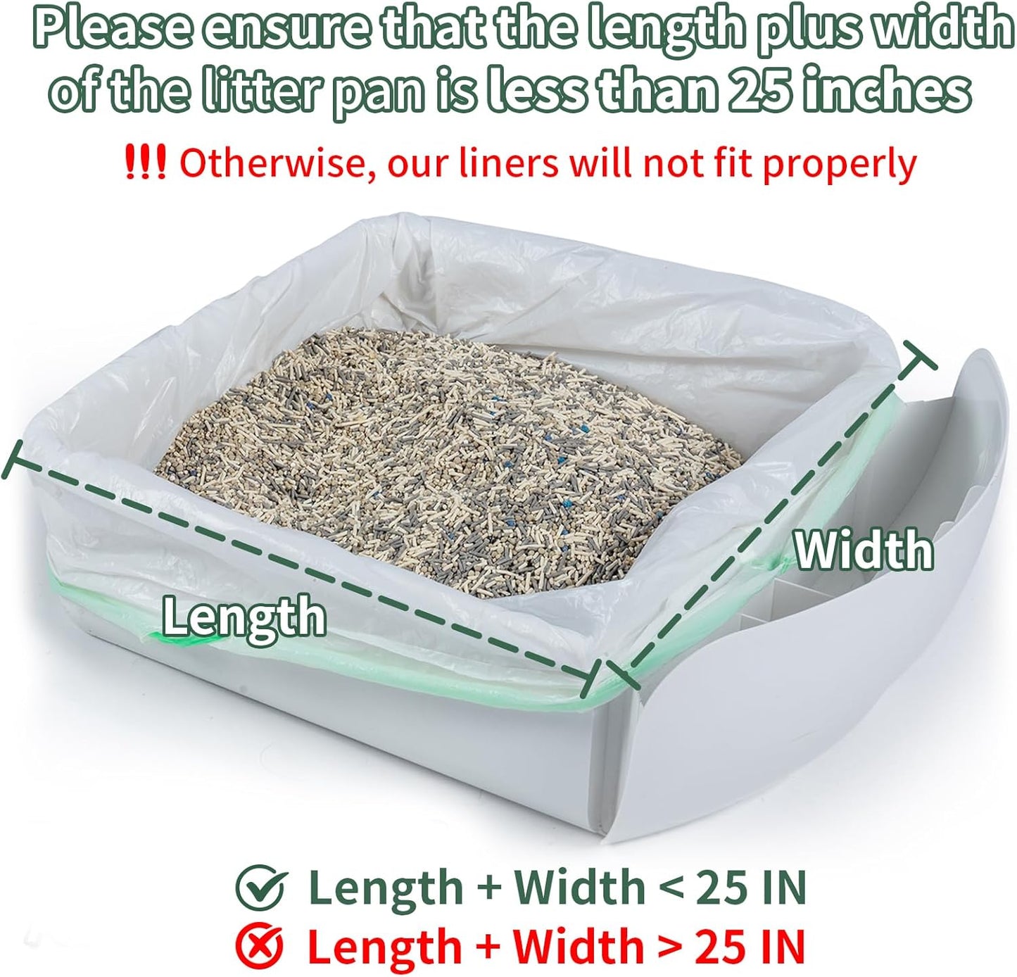 40 Count Cat Litter Box Liners for ANWA Automatic Cat Litter Box, Heavy-Duty, Extra Thick