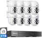Hiseeu 3K PTZ Wired Security Camera System Outdoor 360°View with Alarm Spotlight, Audio,8CH 5MP DVR,8PCS CCTV Cameras,3TB HDD,Person/Vehicle Detection,100FT Night Vision,24/7 Record,Smart Playback