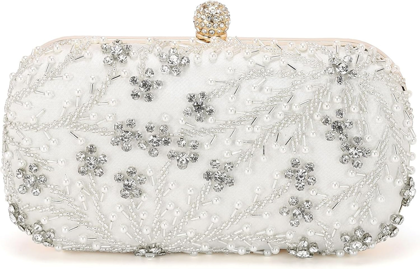 DTGN Evening Bags Clutch Purses for Women Formal, Bridal Purses Rhinestone Handbags Shoulder Bag with Chain Sparkly