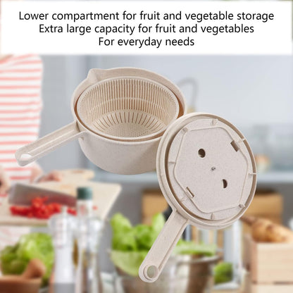 Small Salad Spinner Multipurpose Vegetable Washer with Handle Lettuce Dryer Salad Tools Spinners Drain Basket for Home Kitchen
