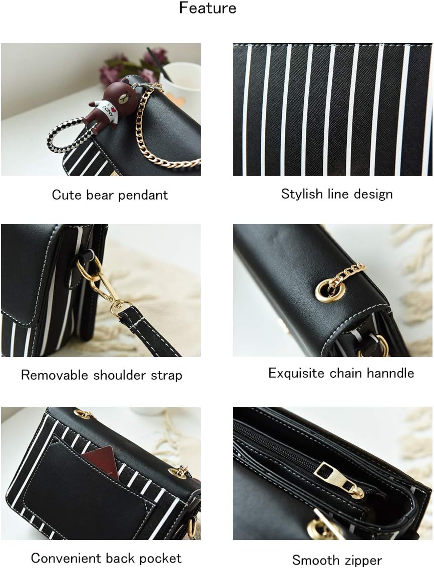Zhongningyifeng Crossbody Bag Shoulder Bag for Women Leather Small Purses Handbags Fashion with Chain Strap