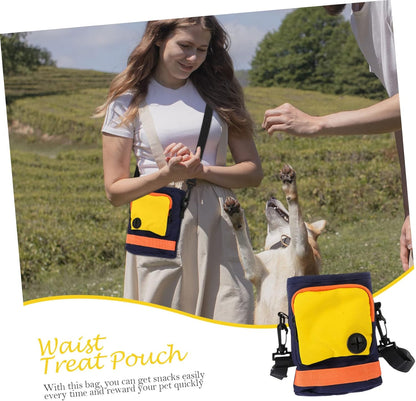 Dog Treat Pouch with Adjustable Waist Strap Lightweight and Durable Pet Training Bag for Treats and