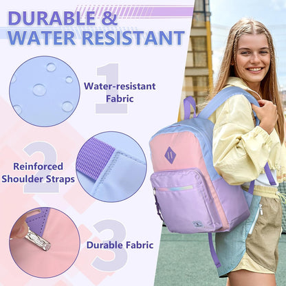 School Backpack for Kids,Lightweight Water Resistant Work Travel Backpack for Women Men Teens VONXURY