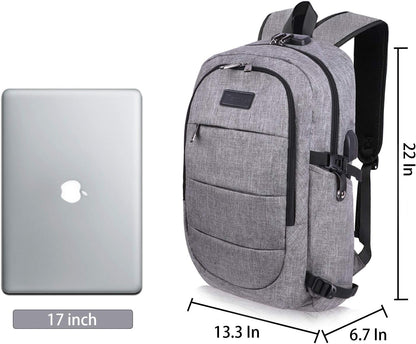 Tzowla Laptop Travel Slim School Backpack Water Resistant Anti-Theft Bag with USB Charging Port and Lock 15.6 Inch Computer Business Backpacks for Men Women College Student Gift,Bookbag Casual Daypack
