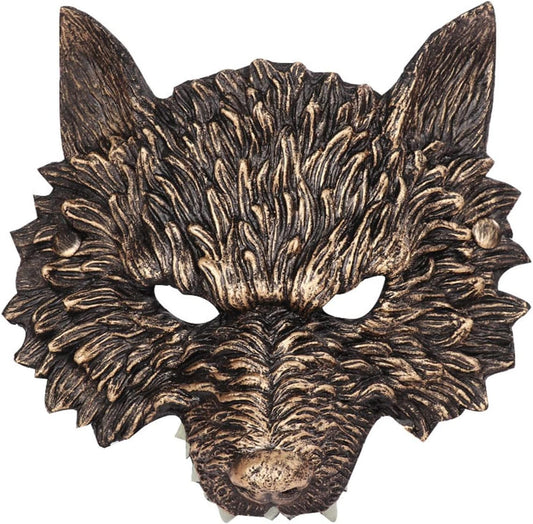 Alodidae Wolf Mask Half Face Werewolf Mask Animal Masquerade Masks for Men Adult Halloween Cosplay Costume