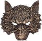Alodidae Wolf Mask Half Face Werewolf Mask Animal Masquerade Masks for Men Adult Halloween Cosplay Costume