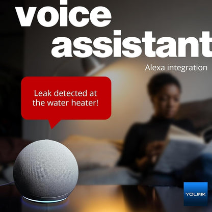 YoLink Smart Home Starter Kit: Water Sensor 4-Pack & Hub Kit - Sensor Compatible with Alexa and IFTTT, 1/4 Mile Range, Instant Remote App, Text(Limited) and Email Alert