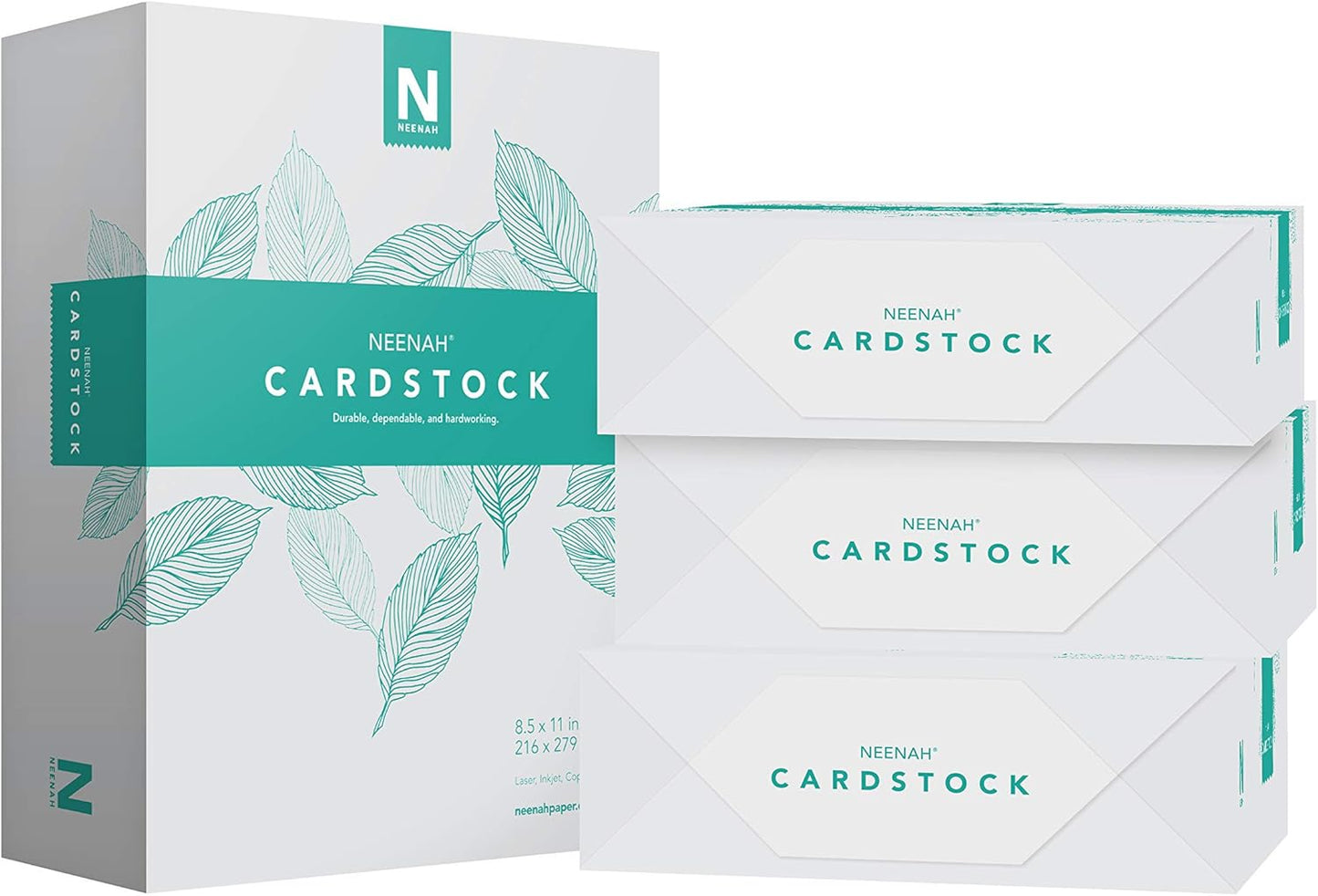 Neenah Coverstock, Bright White, 325 Sheets, 65 lb/176 gsm, 96 Brightness, 8.5" x 11" - MORE SHEETS! (91632), Ream