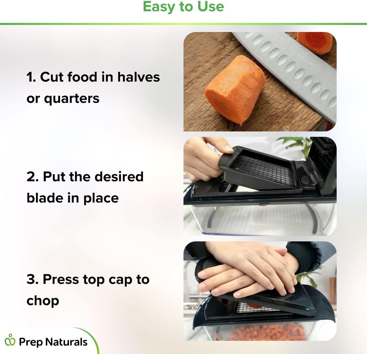 Vegetable Chopper with Container - 2-in-1 Black - Stainless Steel Veggie Chopper Onion Chopper Vegetable Cutter Food Chopper Onion Dicer - Kitchen Tools and Gadgets