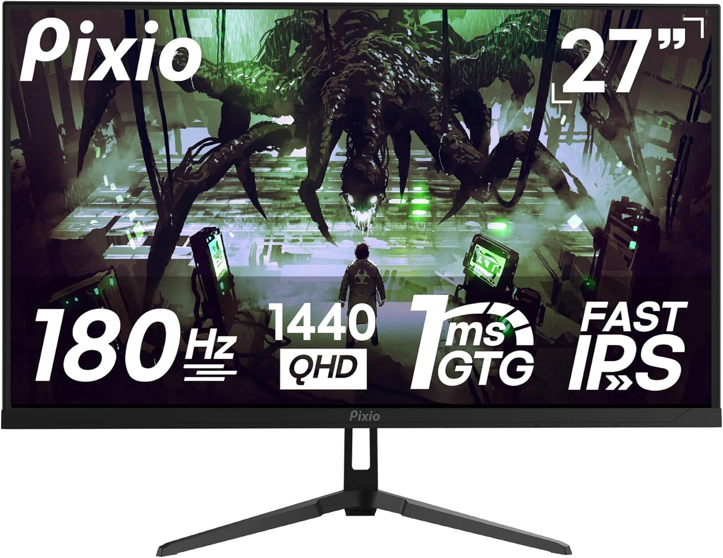 Pixio PX248 Wave 24 inch 200Hz Refresh Rate FHD 1080p Resolution Fast IPS Panel 1ms GTG Response Time Adaptive Sync Gaming Monitor with Adaptive Sync